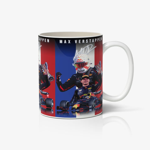 Max Verstappen Profile White Ceramic Mug