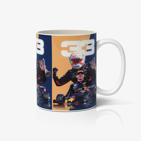 Max Verstappen 33 V2 White Ceramic Mug