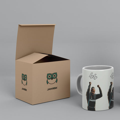 Sir Lewis Carl Davidson Hamilton 44 White Ceramic Mug