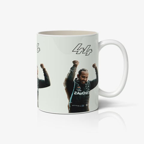 Sir Lewis Carl Davidson Hamilton 44 White Ceramic Mug