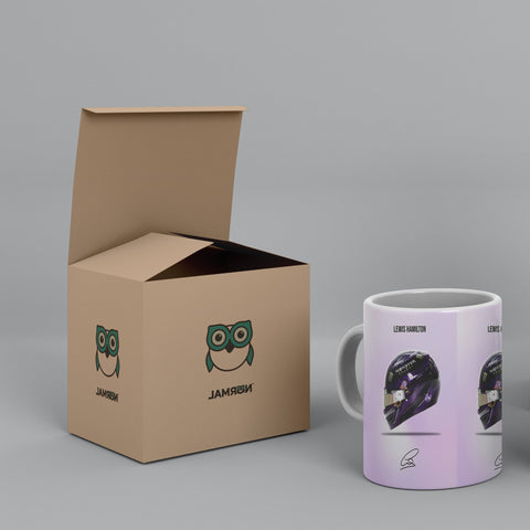Lewis Hamilton Helmet White Ceramic Mug