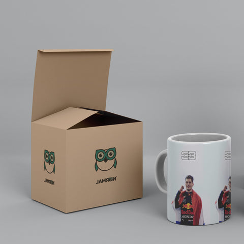 Max Verstappen 33 v3 White Ceramic Mug