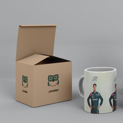 Sebastian Vettel 5 White Ceramic Mug