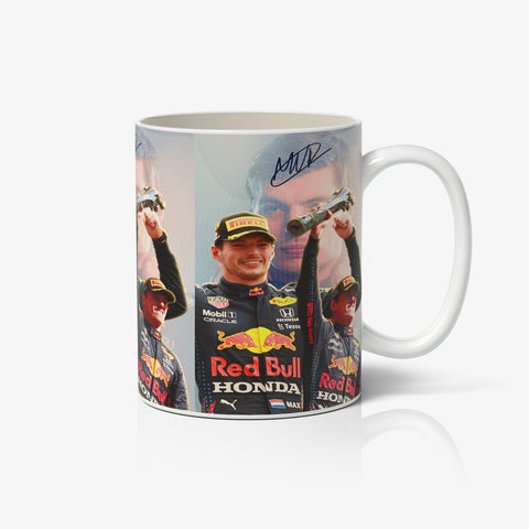 Max Verstappen champion art White Ceramic Mug