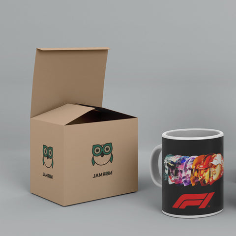 F1 Champions Face Helmet Collection 2022 White Ceramic Mug