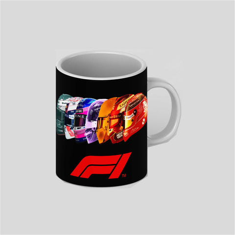 F1 Champions Helmet Collection 2022 White Ceramic Mug