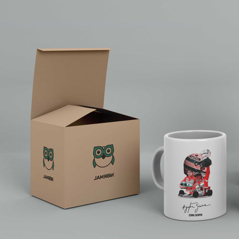 Ayrton Senna The Legend White Ceramic Mug