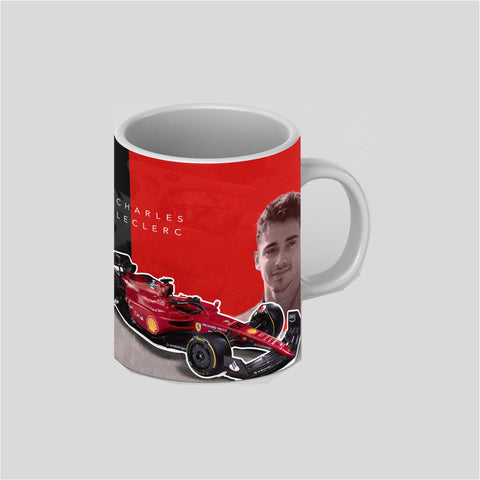 Charles Leclerc Ferrari F1-75 HQ 2022 Ed. White Ceramic Mug