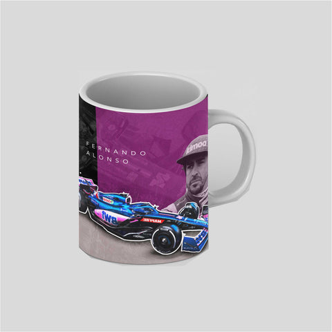 Fernando Alonsa Alpine F1 HQ 2022 Ed. White Ceramic Mug