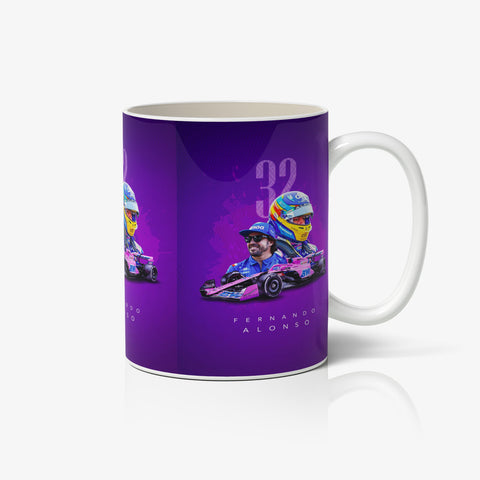 Fernando Alonsa Alpine F1 2022 Ed. White Ceramic Mug