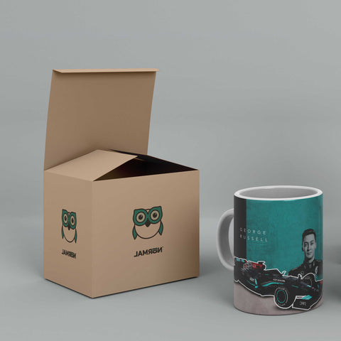 George Russell F1 HQ 2022 Ed. White Ceramic Mug