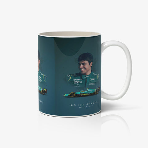 Lance Stroll Aston Martin HQ 2022 Ed. White Ceramic Mug