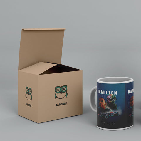 Lewis Hamilton Concept Art 2022 Ed. White Ceramic Mug
