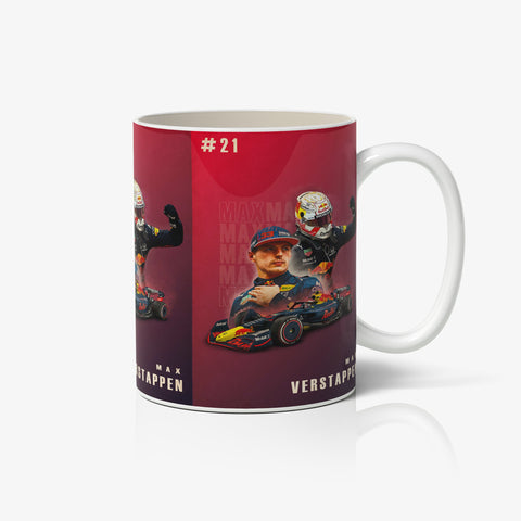 Max Verstappen Formula 1 HQ 2022 Ed. White Ceramic Mug