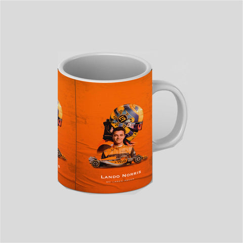 Lando Norris McLaren 2022 Ed. White Ceramic Mug