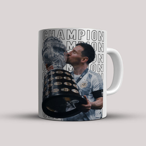 Messi Copa Cup Winner White Ceramic Mug