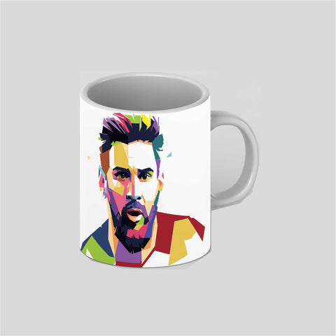 Messi Vector White Ceramic Mug