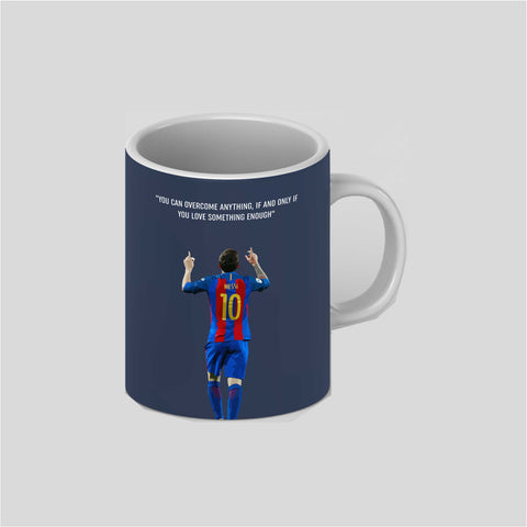 Messi Celebration Quotes White Ceramic Mug