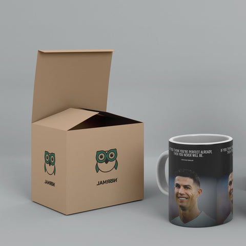 Ronaldo Perfection Quotes White Ceramic Mug