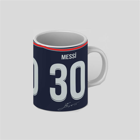 Messi PSG Jersey White Ceramic Mug