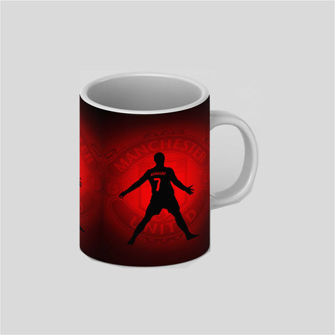 Ronaldo Manchester United White Ceramic Mug