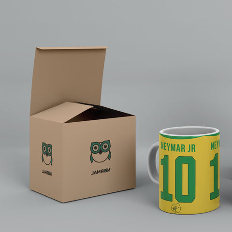 Neymar Brazil Jersey White Ceramic Mug