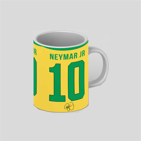 Neymar Brazil Jersey White Ceramic Mug