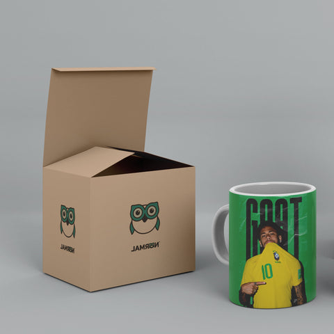 Neymar THE GOAT White Ceramic Mug