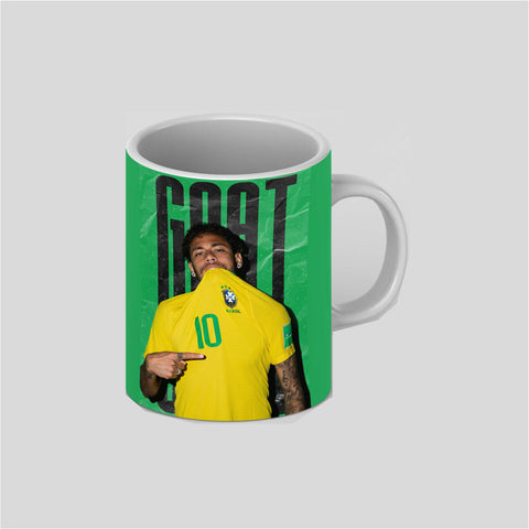 Neymar THE GOAT White Ceramic Mug