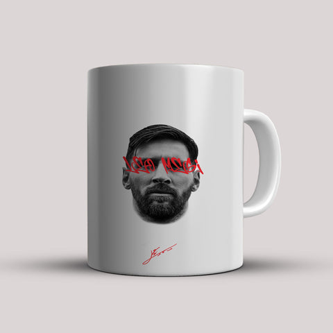 Messi Cool Art White Ceramic Mug