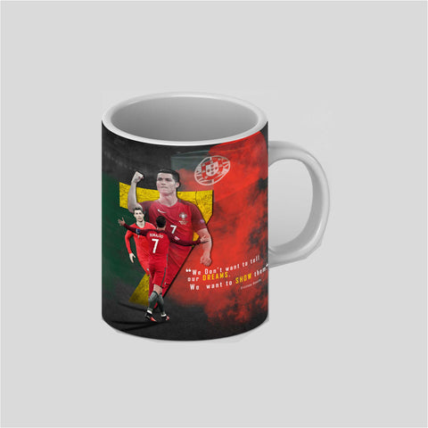 Ronaldo FIFA World Cup Quote White Ceramic Mug