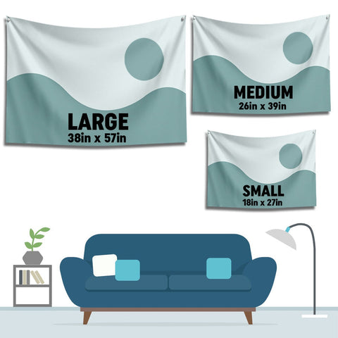 Messi Football World Cup Final Illustration Flag